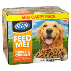 Hilife Feed Me! Complete Moist Mince Turkey & Chicken Adult Dog Food